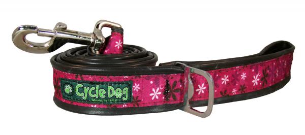 cycle-dog-leash-hot-pink-retro-flowers-6ft