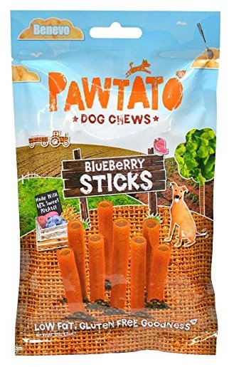 Benevo Vegan Sweet Potato Pawtato Blueberry Sticks Low Fat Gluten Free